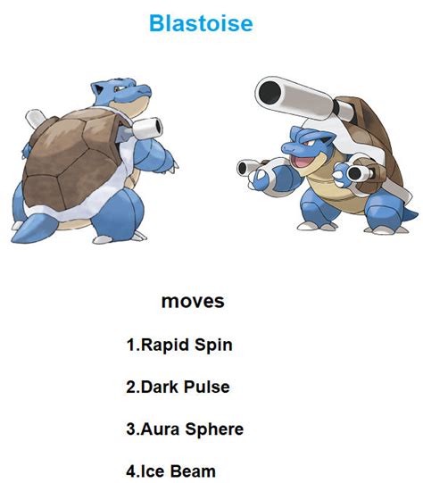 blastoise moves|what moves can blastoise learn.